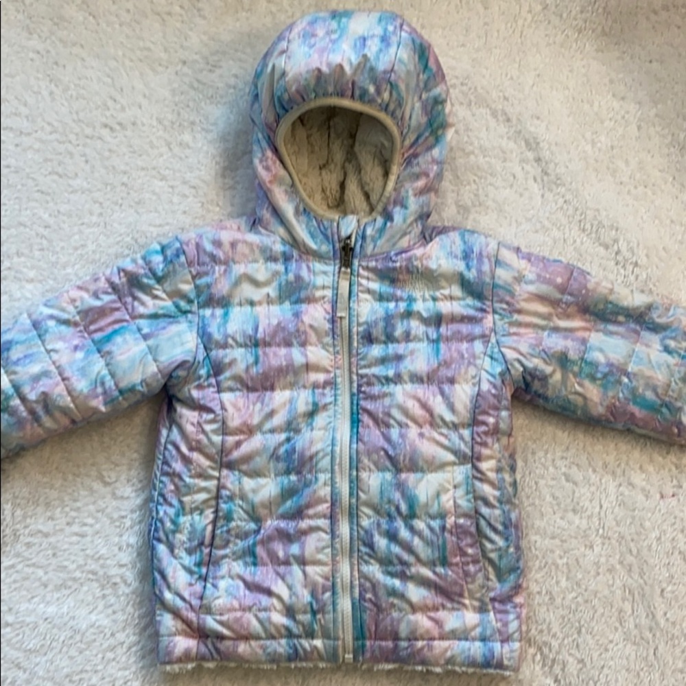 Girls North Face reversible winter coat